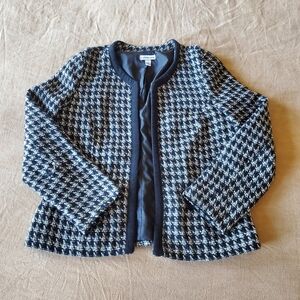 Croft & Barrow Women’s Twead Houndstooth Open Blazer Medium